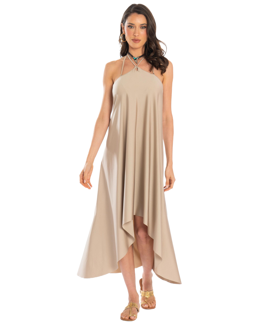 Solid Color Pareo Dress