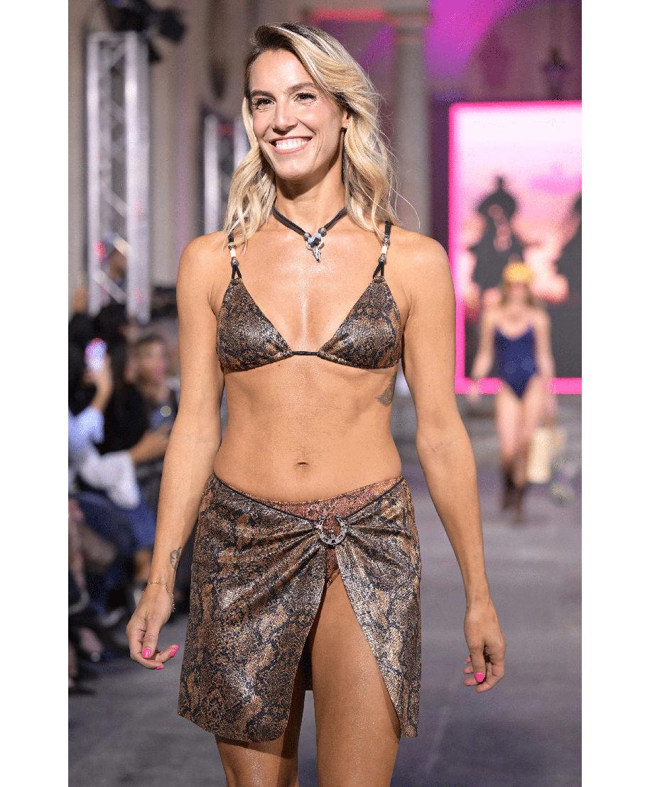 TRIANGLE BIKINI SNAKE'S PRINT