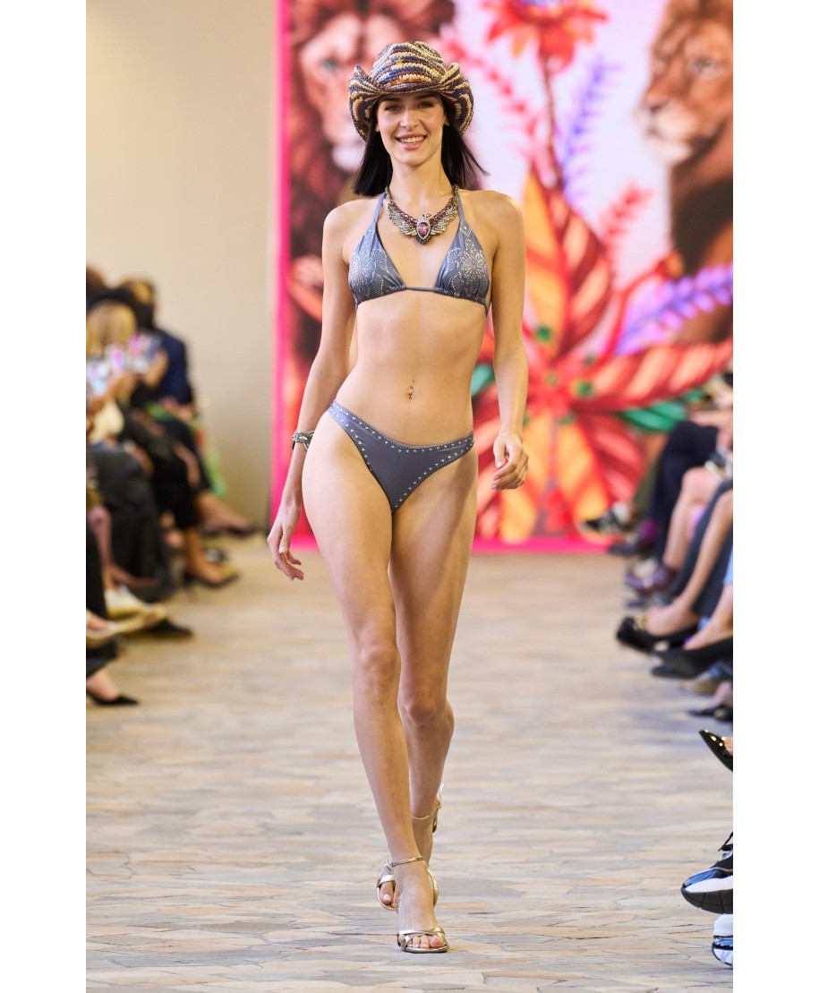 Tribal Sea Metallic Triangle Bikini