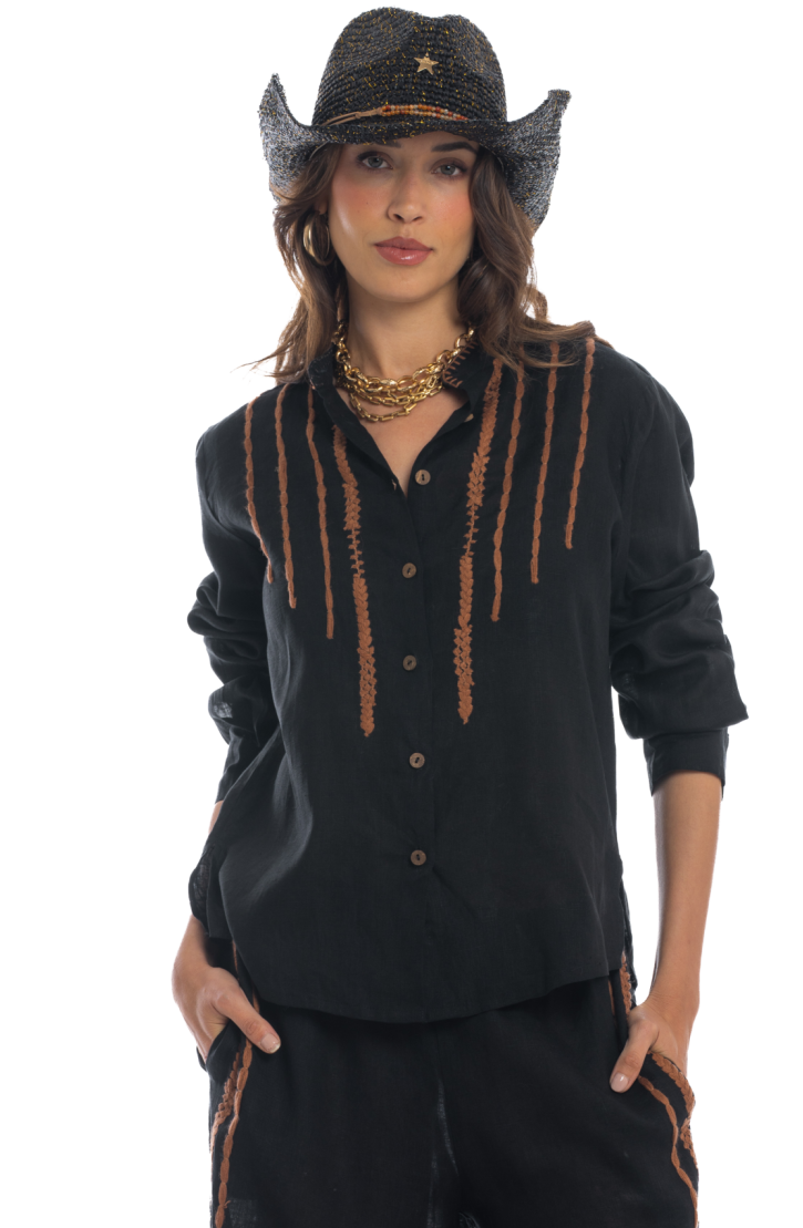 Camicia Ricamata Lino