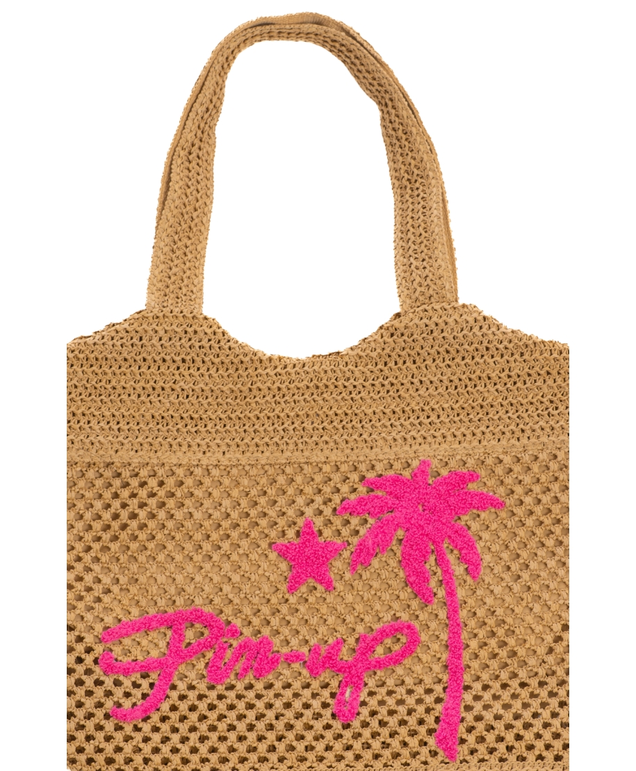 Borsa Secchiello Rafia Ecologica Pin-Up
