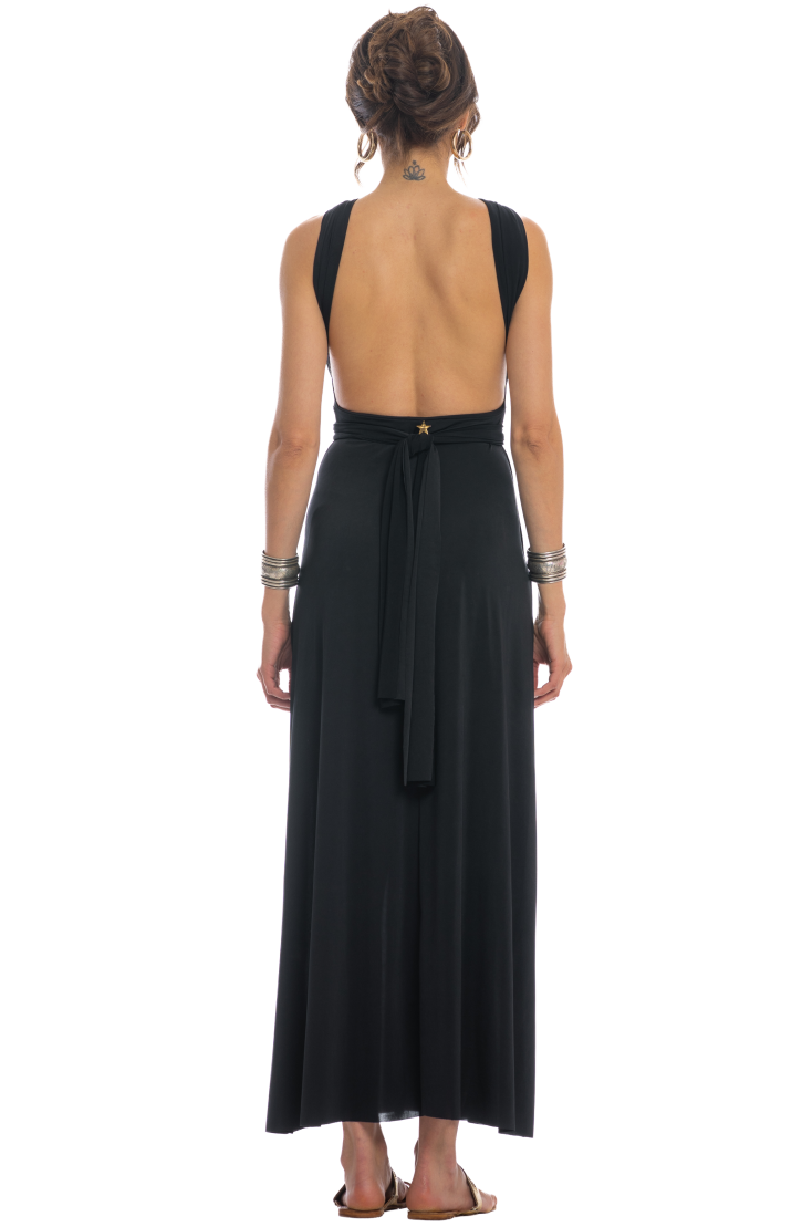Transformable Long Dress Solid Color