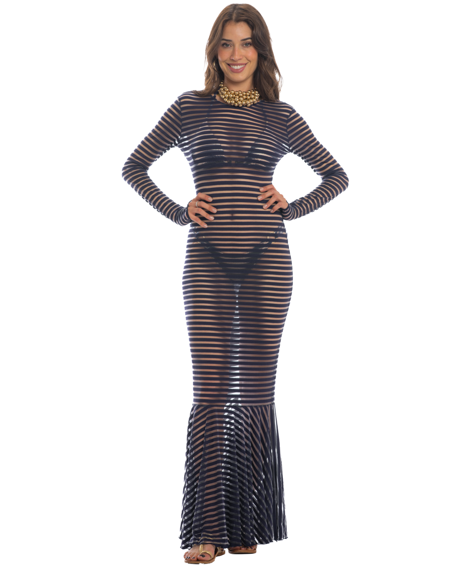 Marina Gold Long Dress