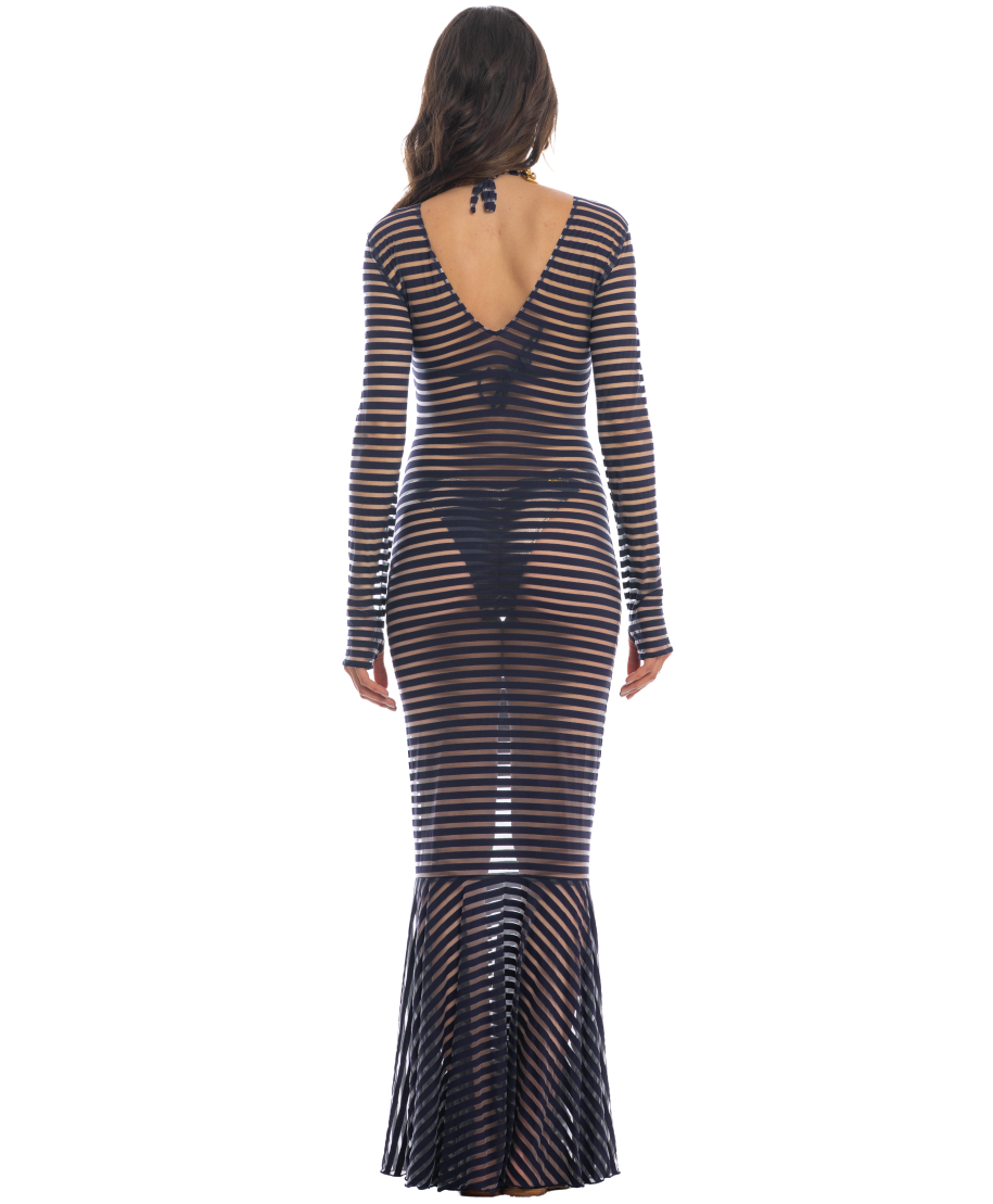 Marina Gold Long Dress