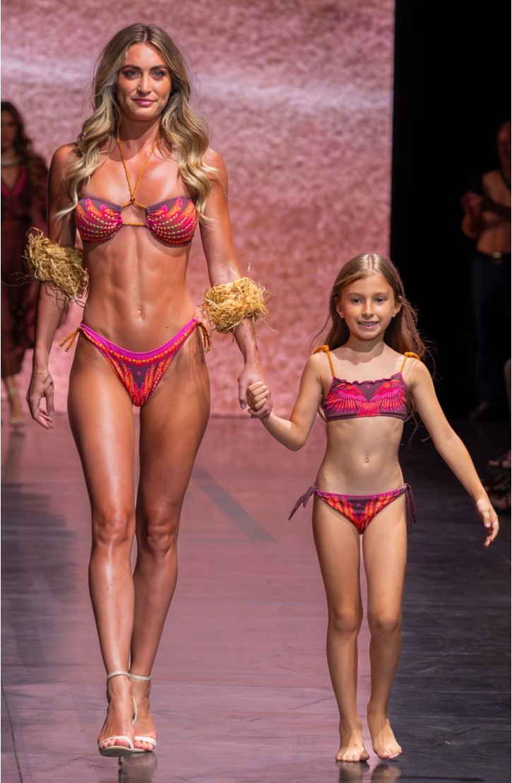 Bikini Fascia Imbottita Con Borchie Stampa Wings
