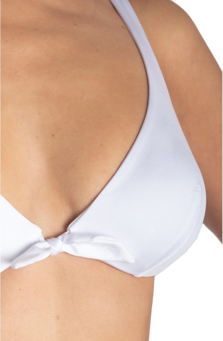TOP BIKINI BALCONCINO CON FERRETTO TINTA UNITA