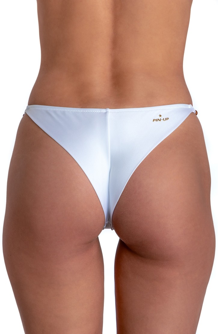 SOLID COLOR FIXED SIDE BRIEFS BIKINI SLIP