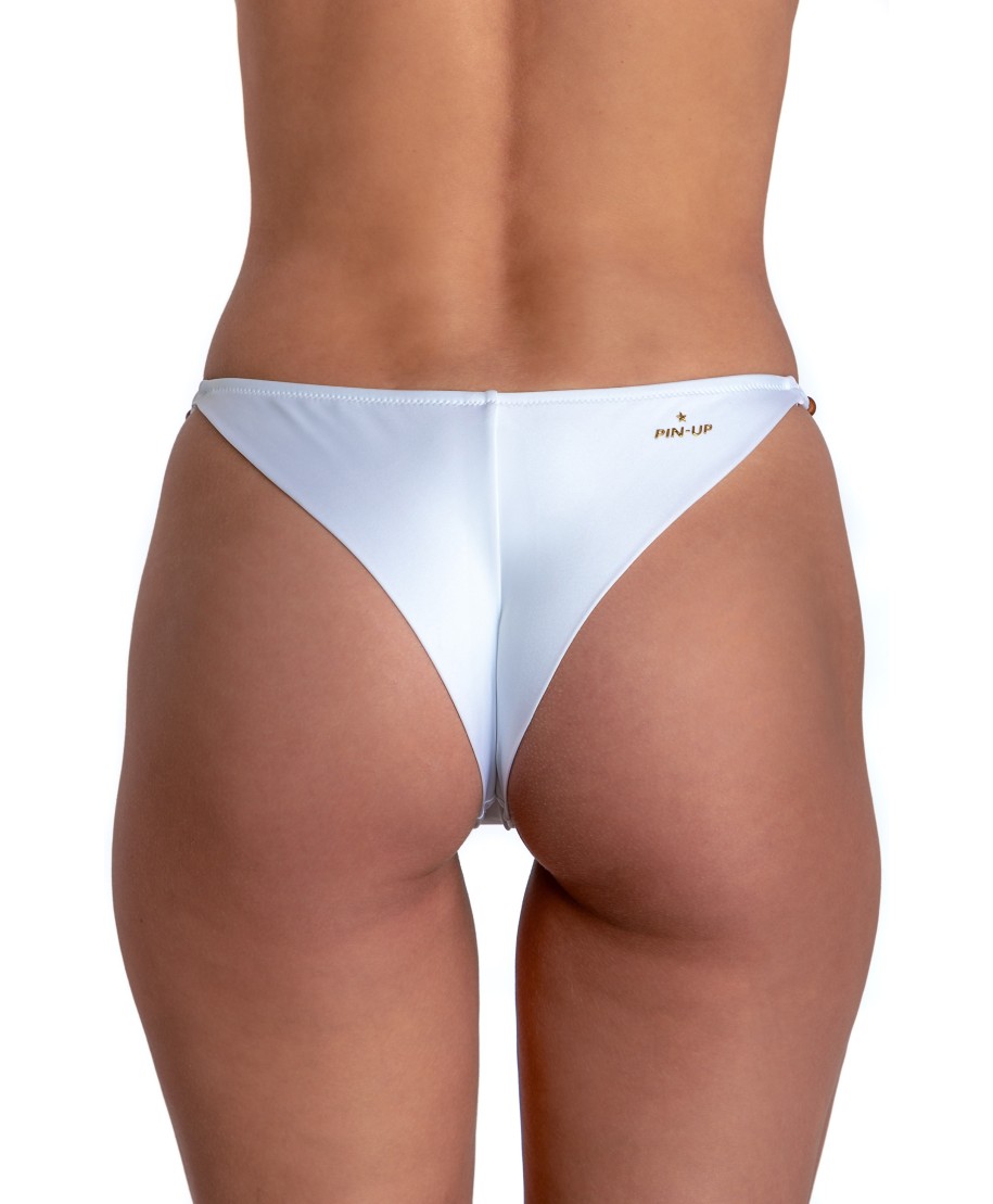 SOLID COLOR FIXED SIDE BRIEFS BIKINI SLIP