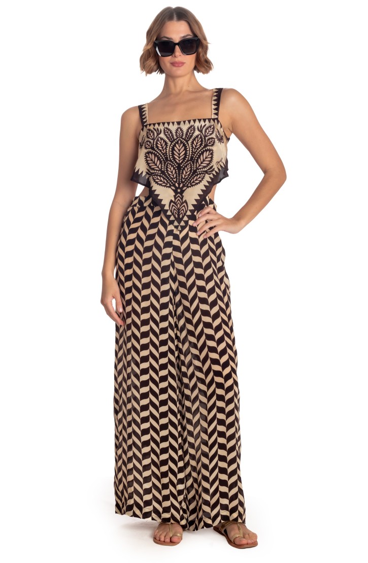 Long Jumpsuit Print Beautiful Tree