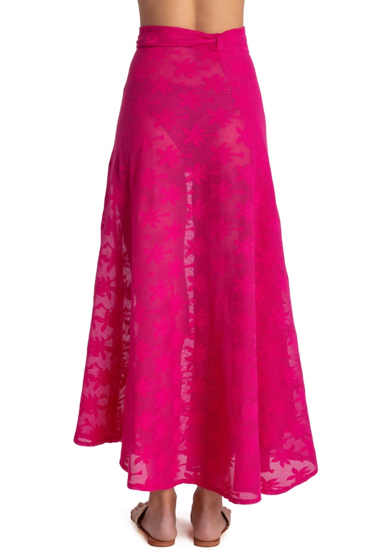 LONG SKIRT PALM EMBROIDERY
