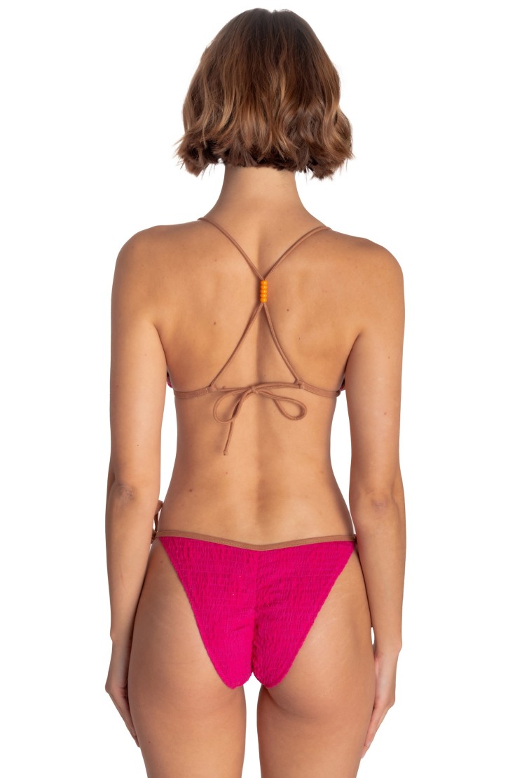 Bikini Triangolo Imbottito Ricamo Palme