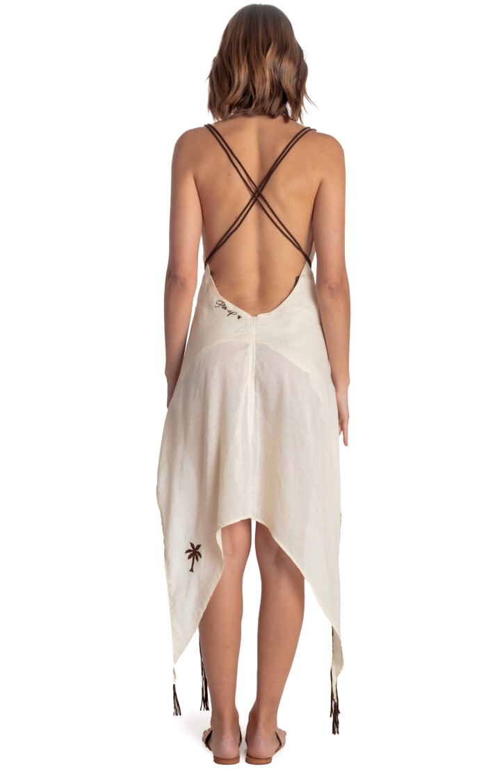 EMBROIDERED DRESS WITH SPIKES