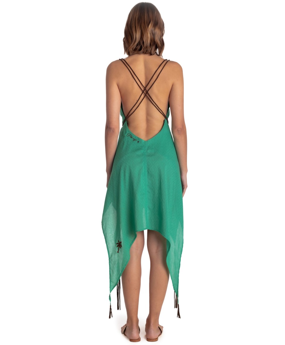 EMBROIDERED DRESS WITH SPIKES