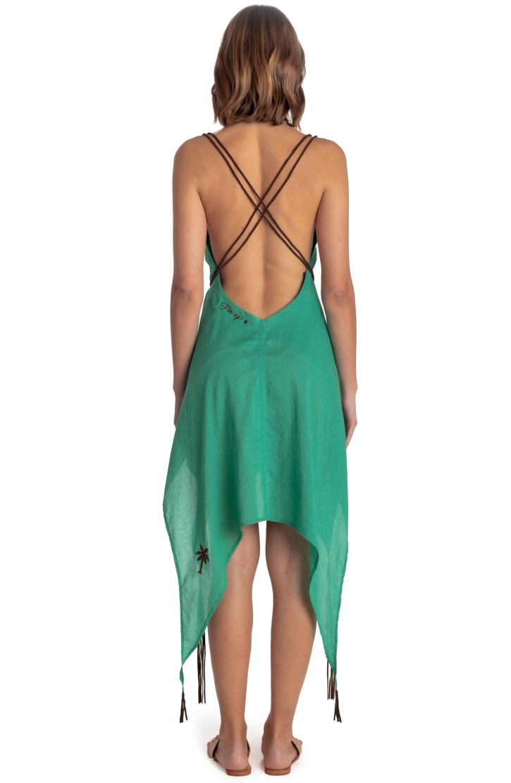 EMBROIDERED DRESS WITH SPIKES