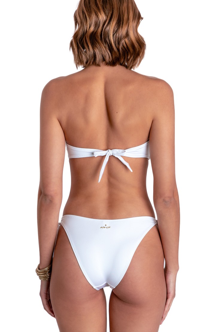 Bikini Fascia Imbottita Con Accessorio Tinta Unita