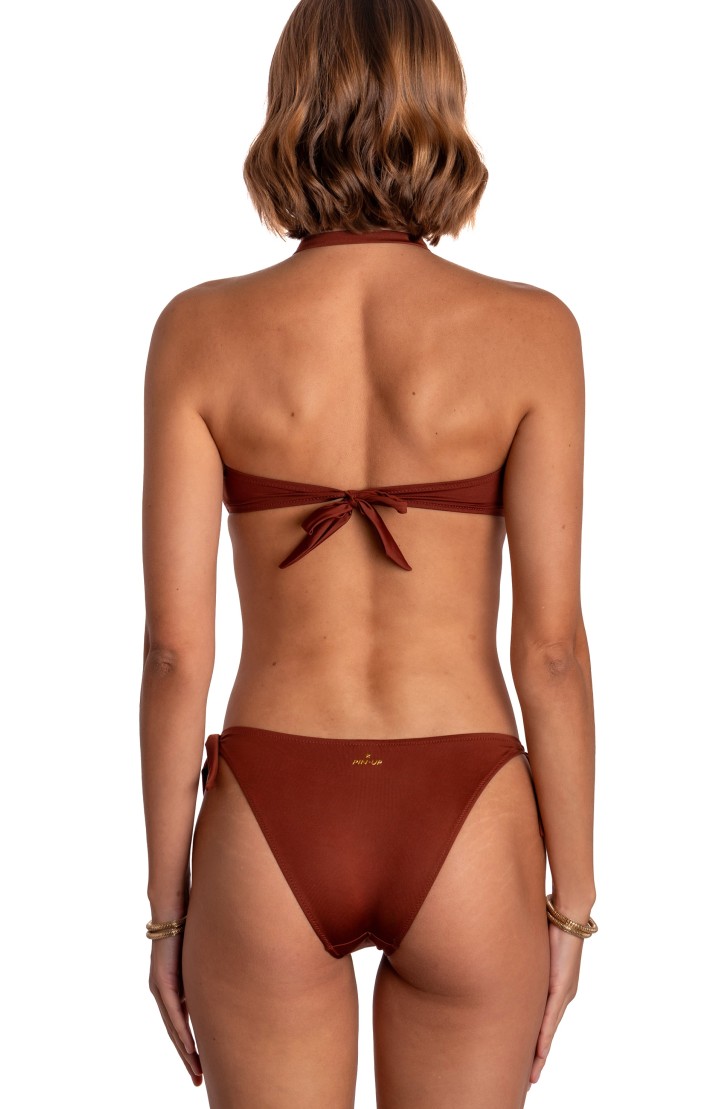 Bikini Fascia Imbottita Con Accessorio Tinta Unita