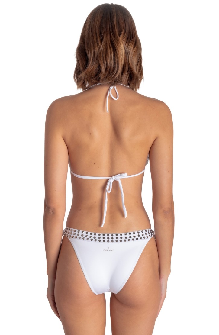 PADDED TRIANGLE BIKINI WITH MIRROR CRYSTALS