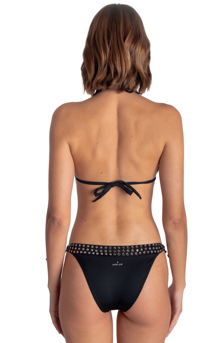 BIKINI TRIANGOLO IMBOTTITO CON CRISTALLI SPECCHIETTI