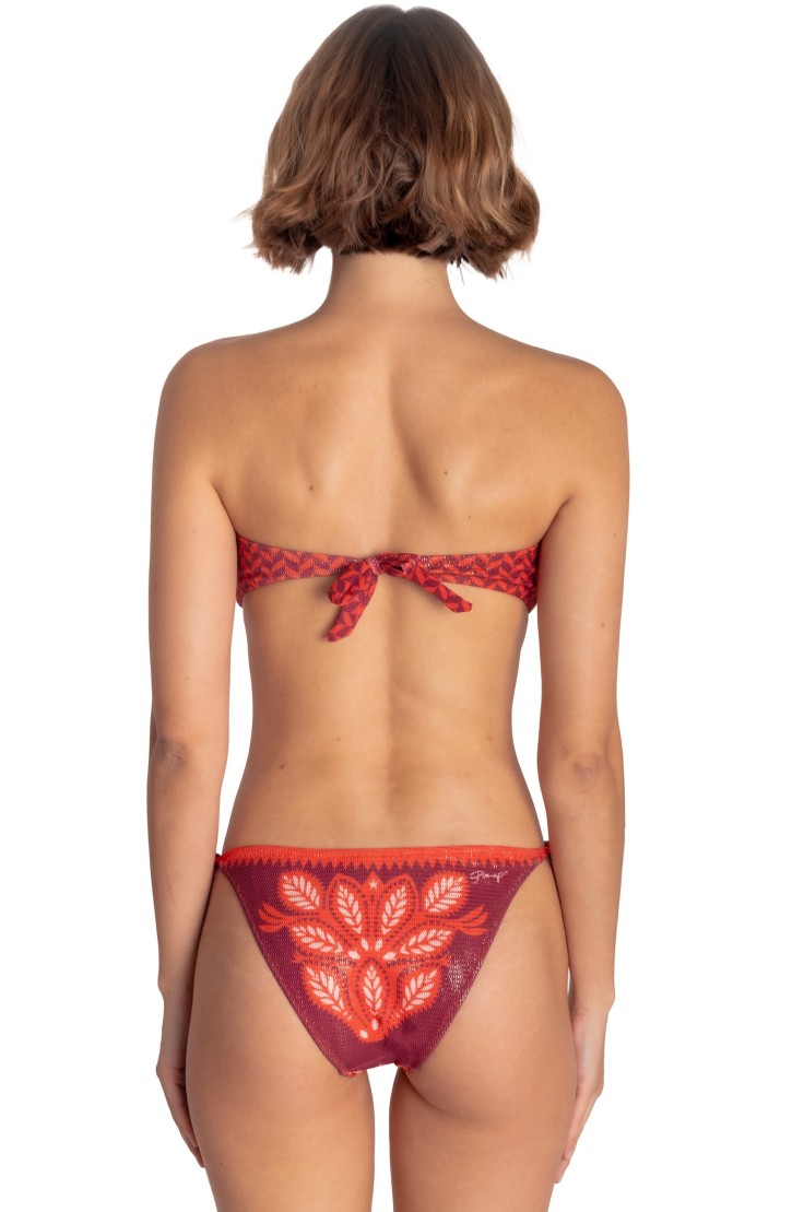 Bikini Fascia Imbottita Con Perle Stampa Beautiful Tree