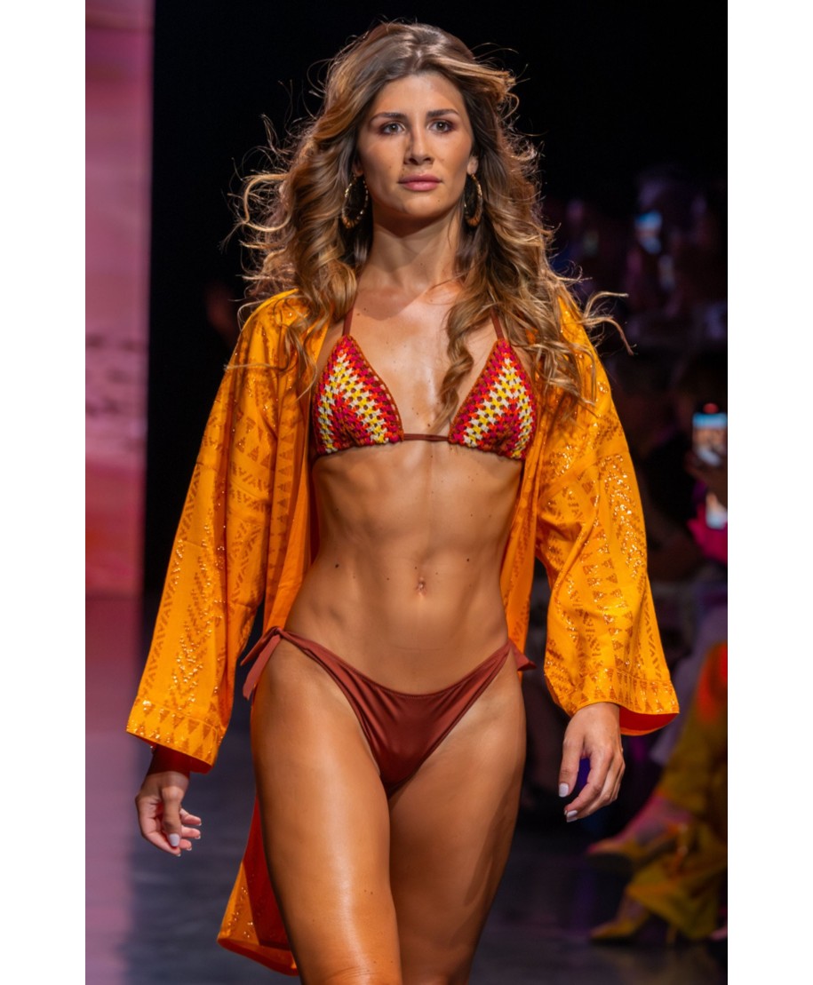 BIKINI TRIANGOLO IMBOTTITO CON PASSAMANERIA CROCHET