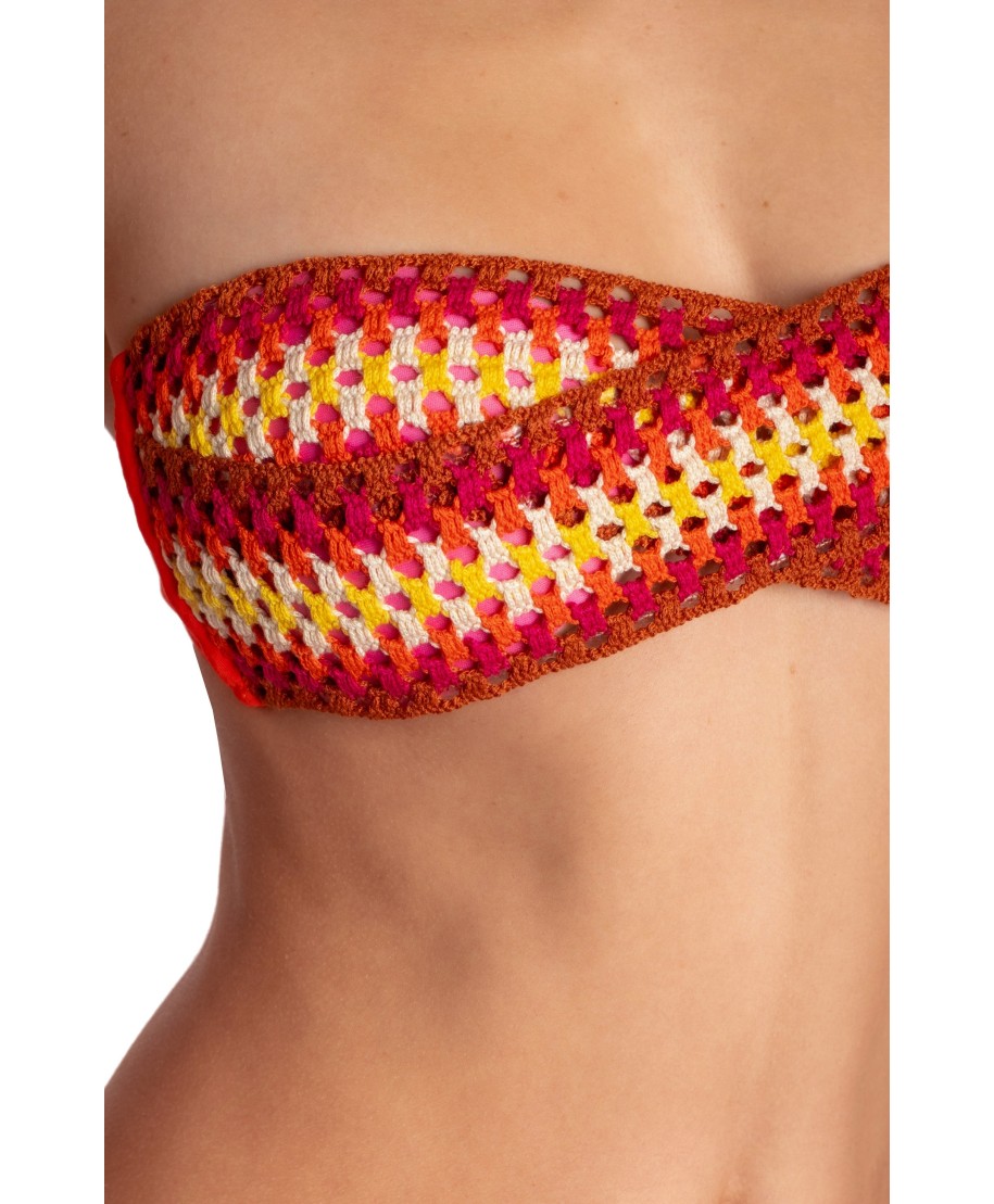 BIKINI FASCIA IMBOTTITA CON PASSAMANERIA CROCHET