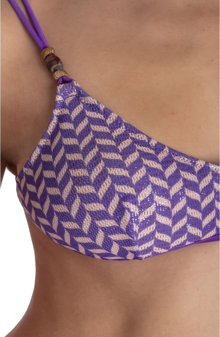 BIKINI BRASSIERE HERRINGBONE PRINT