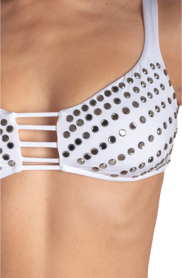 BIKINI BRASSIERE WITH MIRROR CRYSTALS
