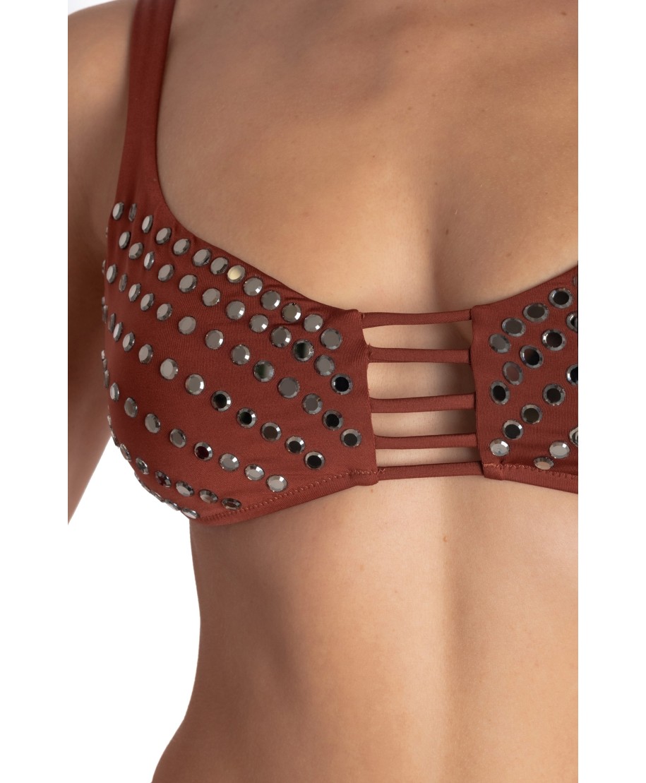 BIKINI BRASSIERE WITH MIRROR CRYSTALS
